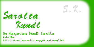 sarolta kundl business card